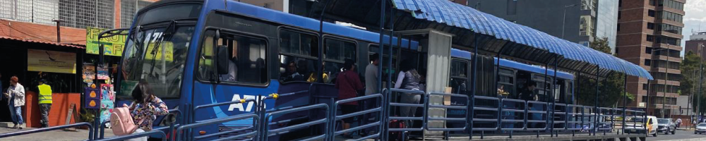 Parada provisional en el corredor ecovía